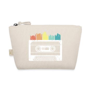 retro cassette music vintage icon logo icon - Organic Pouch - nature - Front