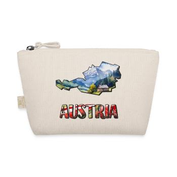 Aquarell Landkarte Österreich - Bio-Täschchen - Natur - Vorne