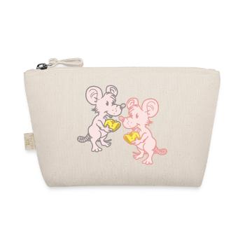 Child Children Mice Mouse Cheese Rodents Rodents - Organic Pouch - nature - Front