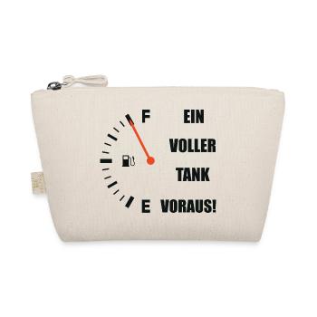Ein Volltank voraus Benzin Anzeige lustige Auto - Bio-Täschchen - Natur - Vorne