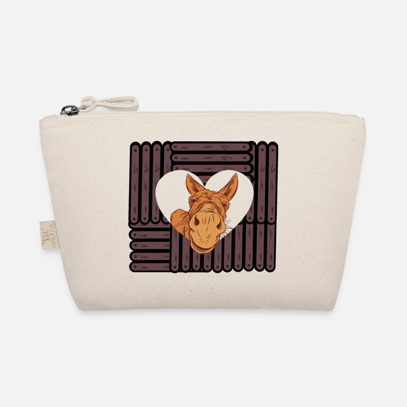 Muli Donkey Ungulate Heart Hearts Valentine's Day Organic Pouch