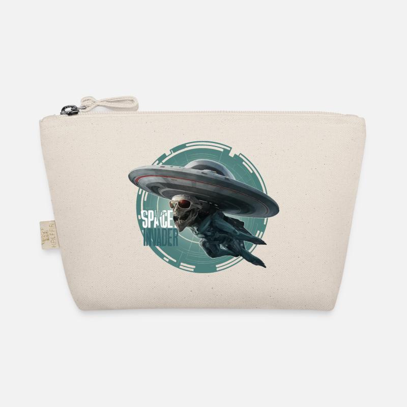 ALIEN UFO, SPACE INVANDER Organic Pouch