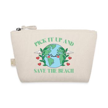 Bathing beach & sea plastic-free against pollution - Organic Pouch - nature - Front