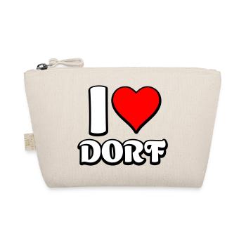I Love Dorf Spruch Geschenk - Bio-Täschchen - Natur - Vorne
