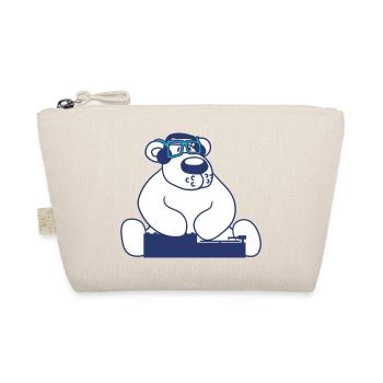 Funny DJ Polar Bear Mixer Cool Party Music Bear - Organic Pouch - nature - Front