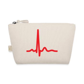 Ecg heart beat line - Organic Pouch - nature - Front