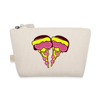 2 Pizza Slice Salami DJ Face Drôle Musique de fête - Trousse biologique - nature - Devant