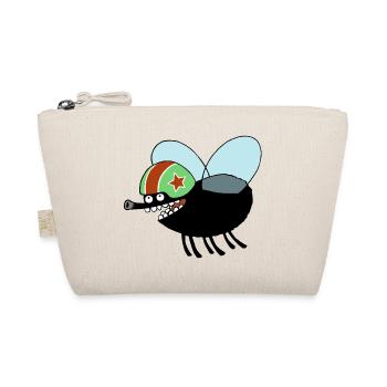 fliegende Fliege - Bio-Täschchen - Natur - Vorne