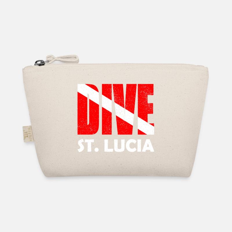 Dive St. Lucia - Diver Down Flag Scuba Diving Organic Pouch