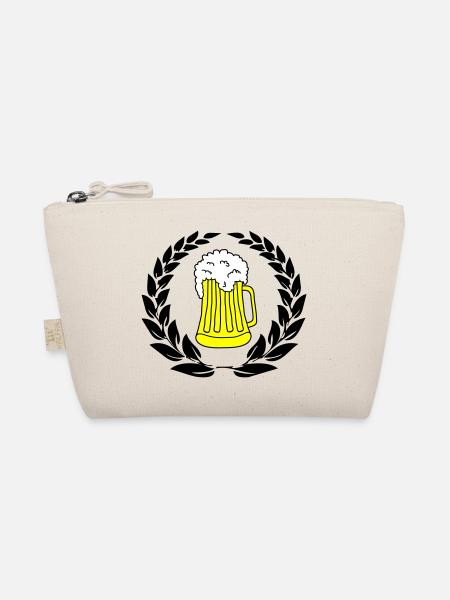 bier wappen 02 - Bio-Täschchen - Natur - Vorne