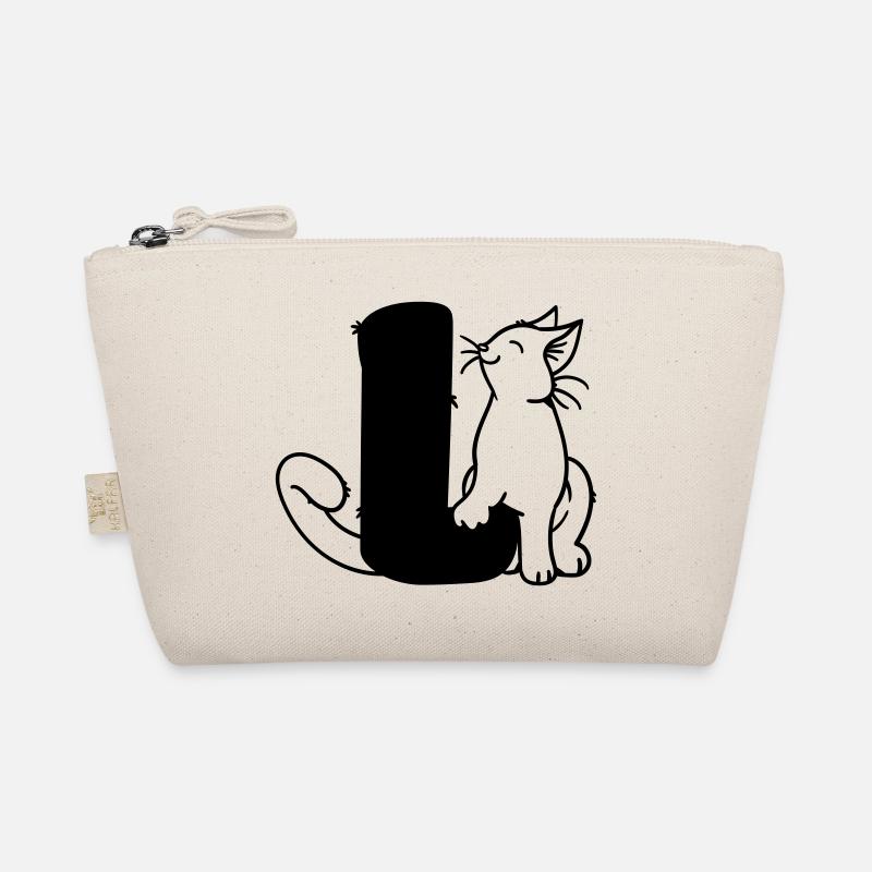 Katze Buchstabe L Bio-Täschchen