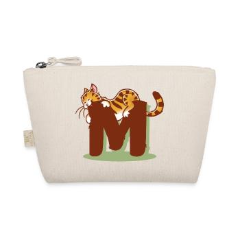Katze Buchstabe M - Bio-Täschchen - Natur - Vorne