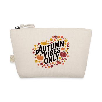 Autumn Vibes only Pumpkin Motif - Organic Pouch - nature - Front