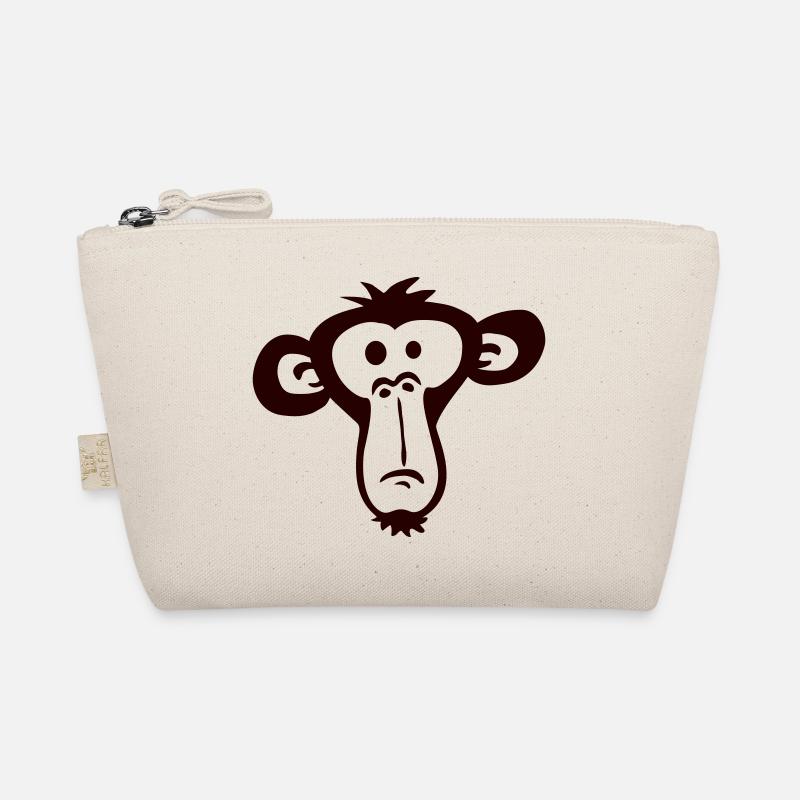 Sad Confused Monkey Head Boredom Face Organic Pouch
