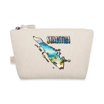 Aquarell Landkarte Sumatra - Bio-Täschchen - Natur - Vorne