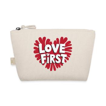 love first - Bio-Täschchen - Natur - Vorne