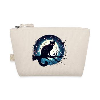 Pleine Lune avec Chat Noir Halloween - Trousse biologique - nature - Devant