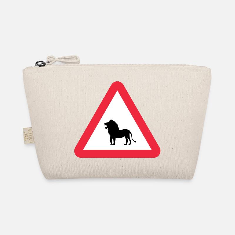 Caution Lion Warning Organic Pouch