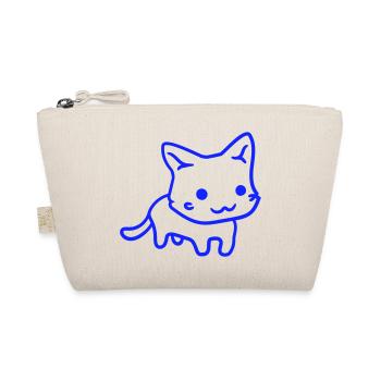 Pretty Cat Looking Happy Cheerful Smiling - Organic Pouch - nature - Front