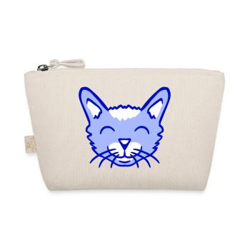 Pretty Cat Looking Happy Cheerful Smiling - Organic Pouch - nature - Front