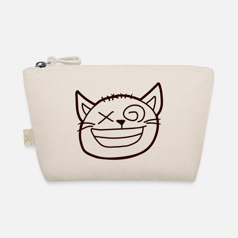 Insane Cat Squints Funny Crazy Grimace Organic Pouch