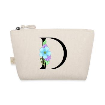 Elegant letter 'D' with flowers - Organic Pouch - nature - Front