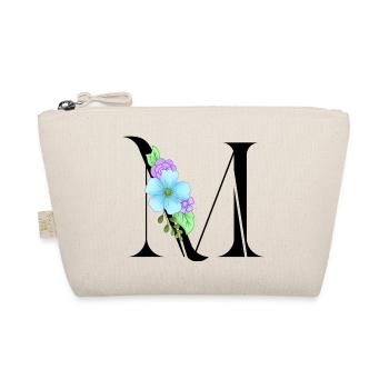 Elegant letter 'M' with flowers - Organic Pouch - nature - Front