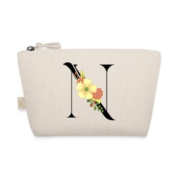 Elegant letter 'T' with flowers - Organic Pouch - nature - Front