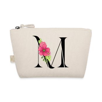 Elegant letter 'M' with flowers - Organic Pouch - nature - Front