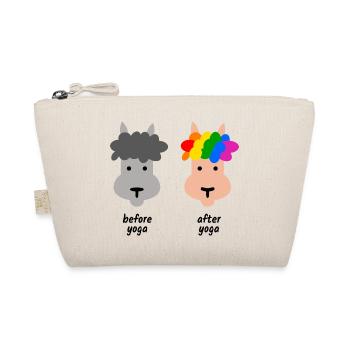 Lama Yoga Geschenk - Bio-Täschchen - Natur - Vorne