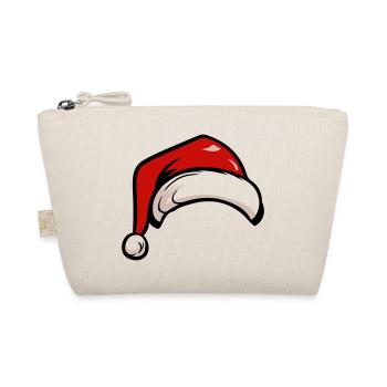Christmas Santa Claus Hat - Organic Pouch - nature - Front