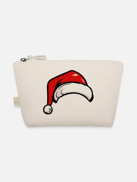 weihnachten nikolaus mütze - Bio-Täschchen - Natur - Vorne