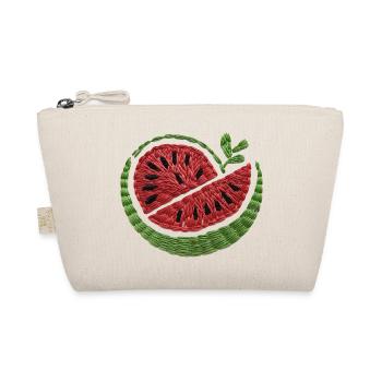 Pastèque brodée - Trousse biologique - nature - Devant