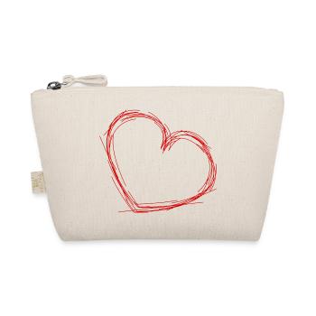 HERZ. WEIHNACHTEN. PAAR. VALENTINSTAG. GERADE VERHEIRATET. - Bio-Täschchen - Natur - Vorne