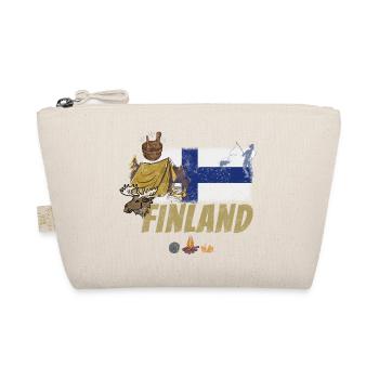 Finlande orignal Vintage drapeau et tente souvenir - Trousse biologique - nature - Devant