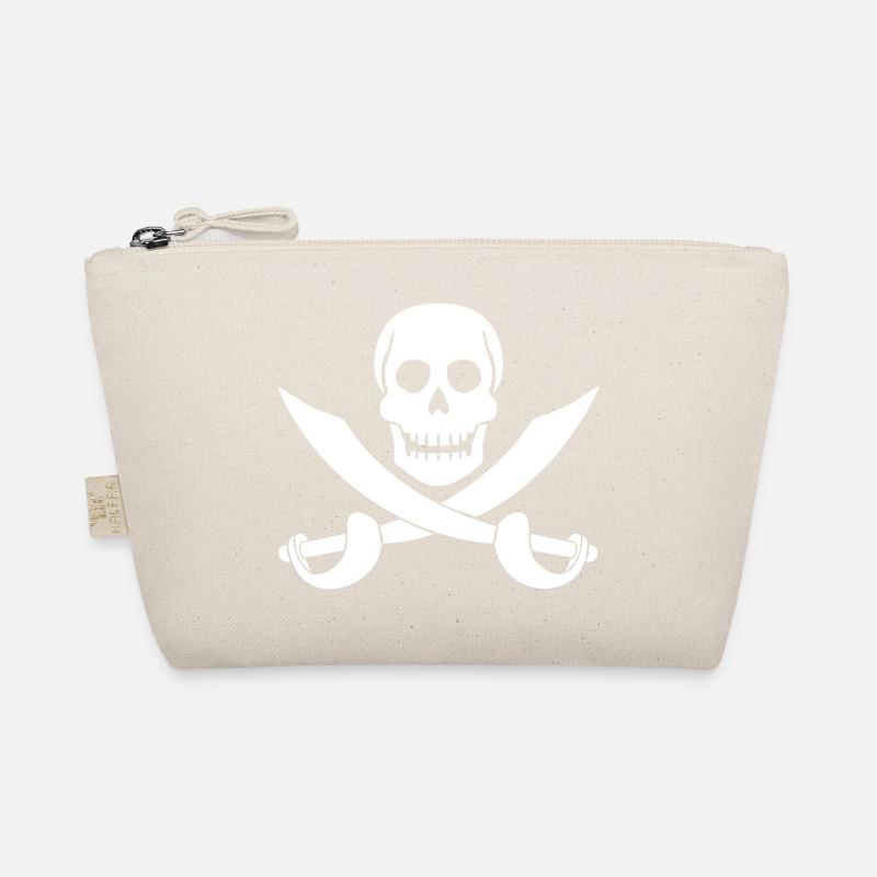 Pirat Schädel Säbel Schwerter Skelett Totenkopf Bio-Täschchen