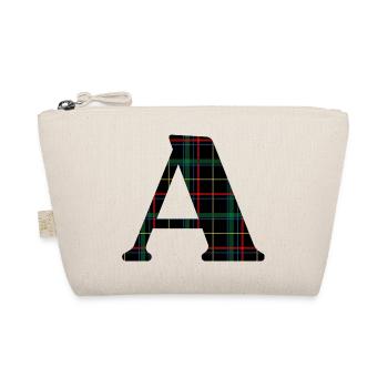 Schottisches Tartan-Monogramm - Bio-Täschchen - Natur - Vorne
