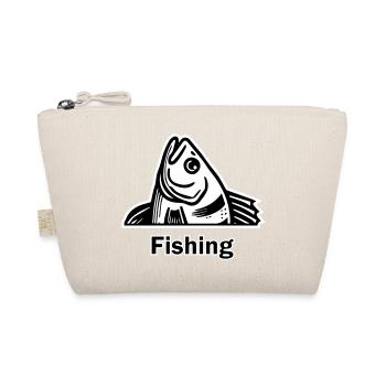 Gefangener Barsch - Fishing Design - Bio-Täschchen - Natur - Vorne
