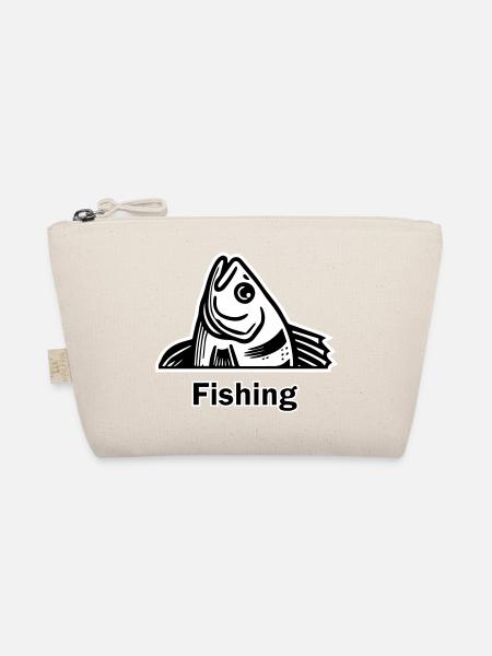 Caught perch - Fishing Design - Organic Pouch - nature - Front