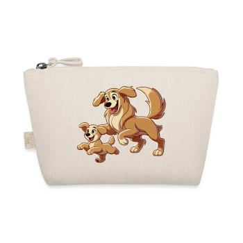 Golden retriever mother and child frolicking - Organic Pouch - nature - Front