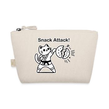 Karate-Katze, die einen Keks schlägt - Snack Attack Design - Bio-Täschchen - Natur - Vorne