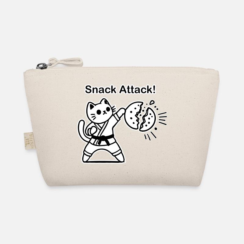 Karaté Chat frappant un biscuit - Snack Attack Design Trousse biologique