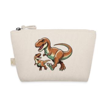 Tyrannosaurus Rex mother with child - Organic Pouch - nature - Front