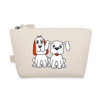 2 chiens équipe assis deux amis équipage heureux - Trousse biologique - nature - Devant