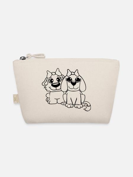 2 Équipe de chiens Deux amis Petites amies Couple Équipage - Trousse biologique - nature - Devant