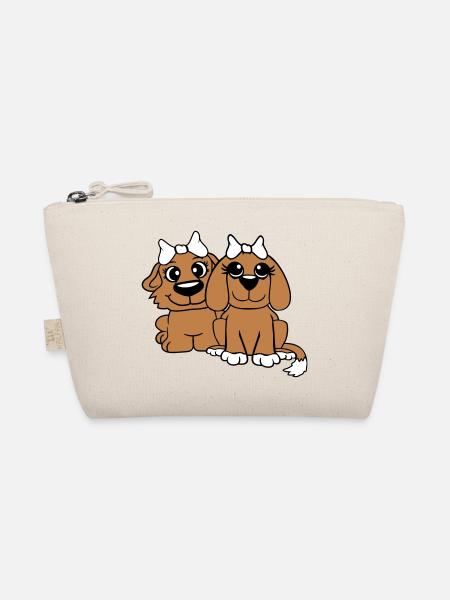 2 Équipe de chiens Deux amis Petites amies Couple Équipage - Trousse biologique - nature - Devant