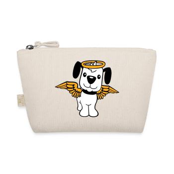 Dog Angel Halo Wings Heaven Angel - Organic Pouch - nature - Front