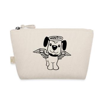 Dog Angel Halo Wings Heaven Angel - Organic Pouch - nature - Front