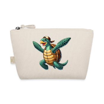 Hawksbill turtle with cap - Organic Pouch - nature - Front
