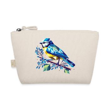 Charming blue on a lilac branch - Organic Pouch - nature - Front